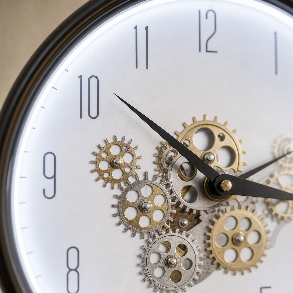 Industrial Gear Clock