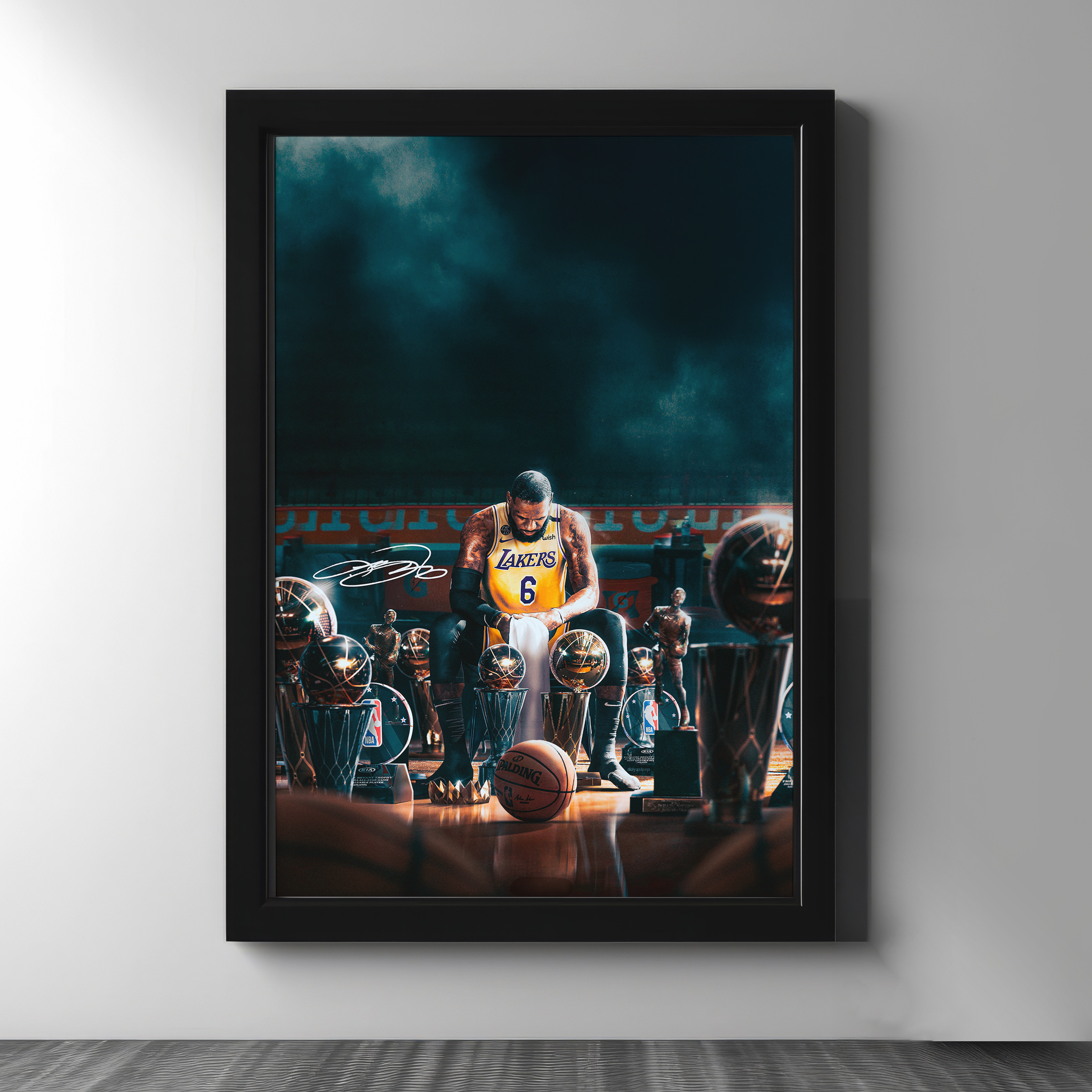 LeBron — King's Throne Poster Frame