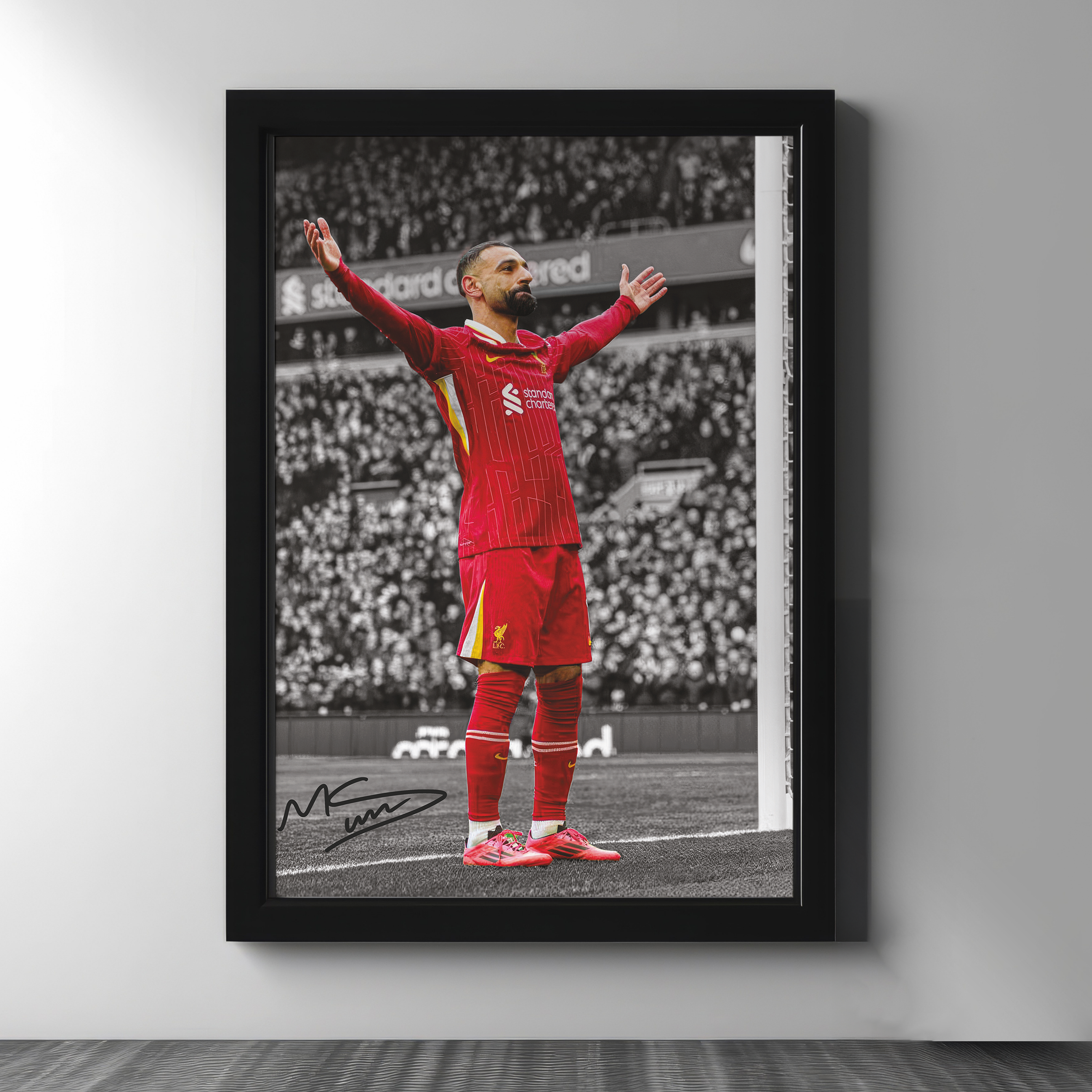 Salah — Anfield Prayer Poster Frame