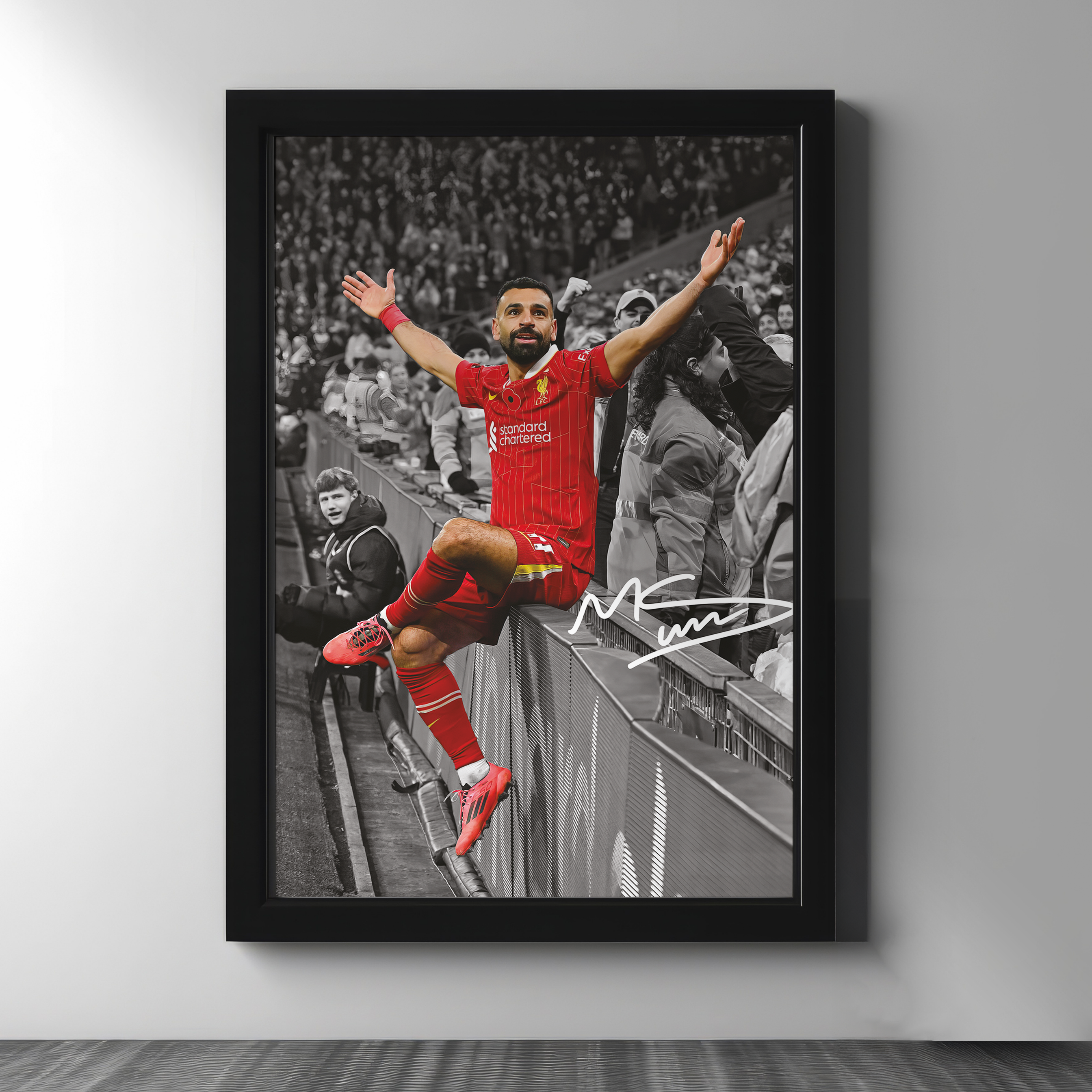 Salah — Into the Crowd Poster Frame
