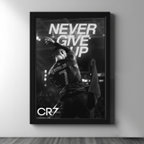 CR7 — Never Give Up Poster Frame
