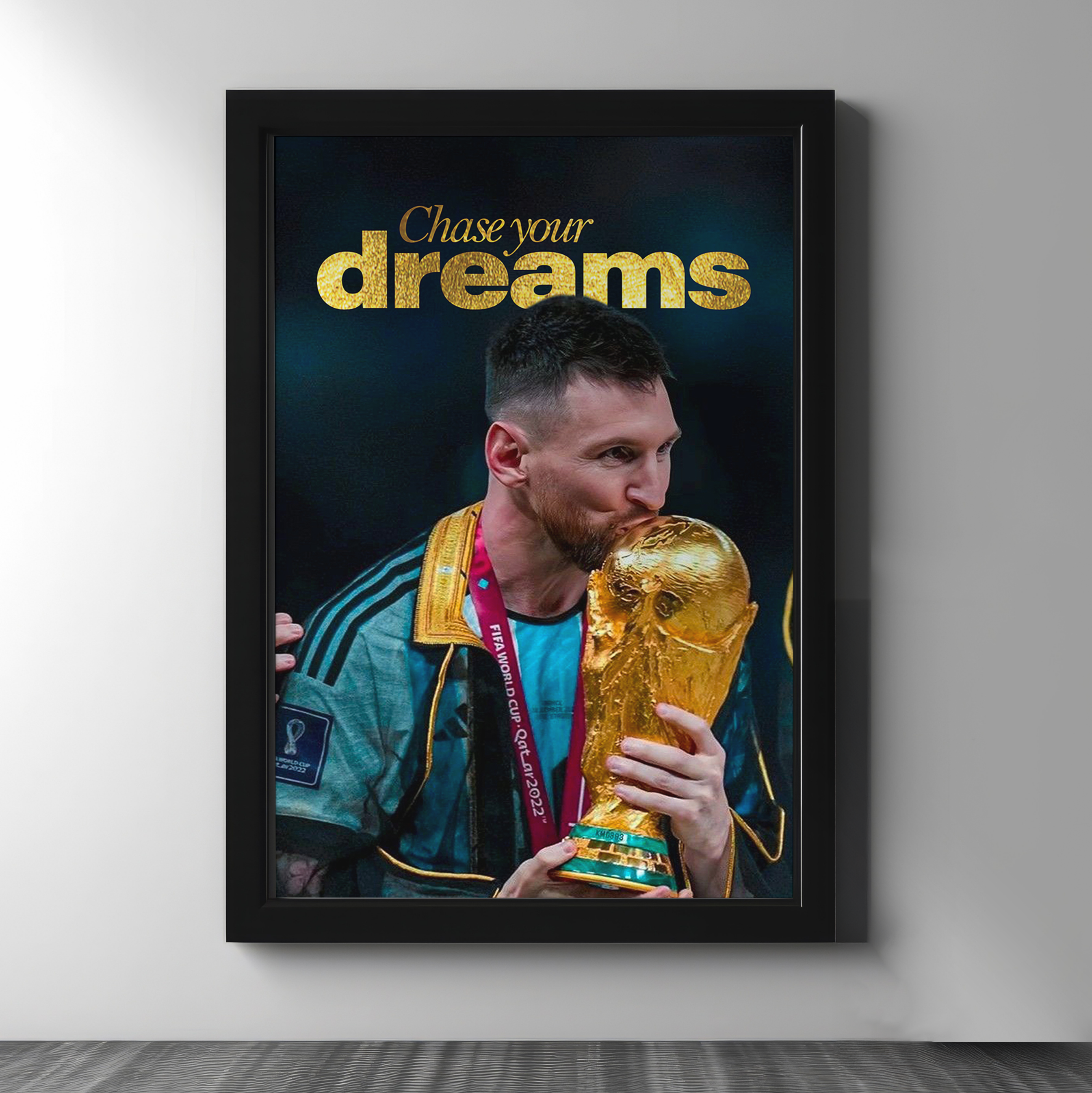 Messi — Chase Your Dreams Poster Frame