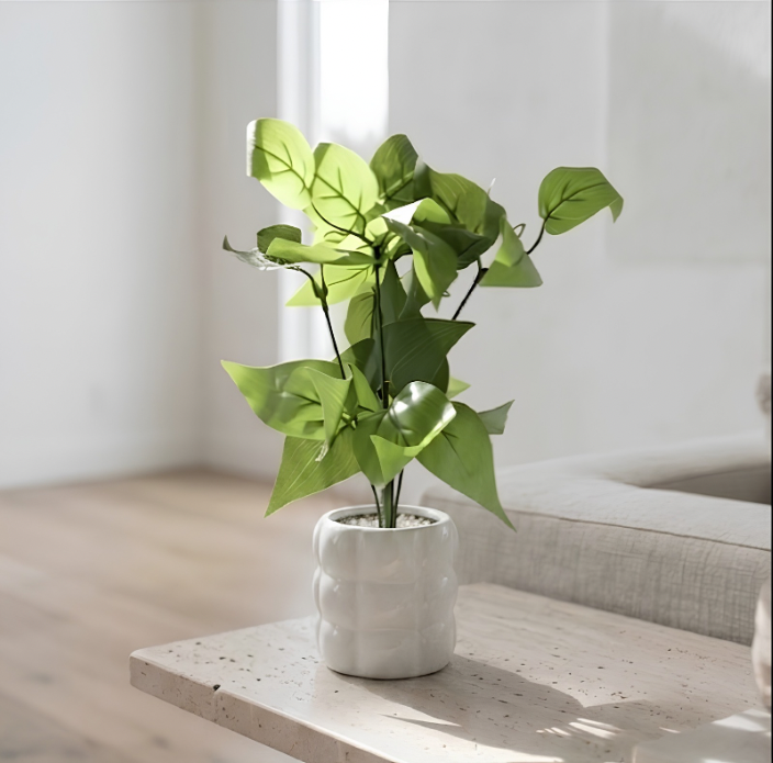 Ribbed Black Mini Pothos Pot
