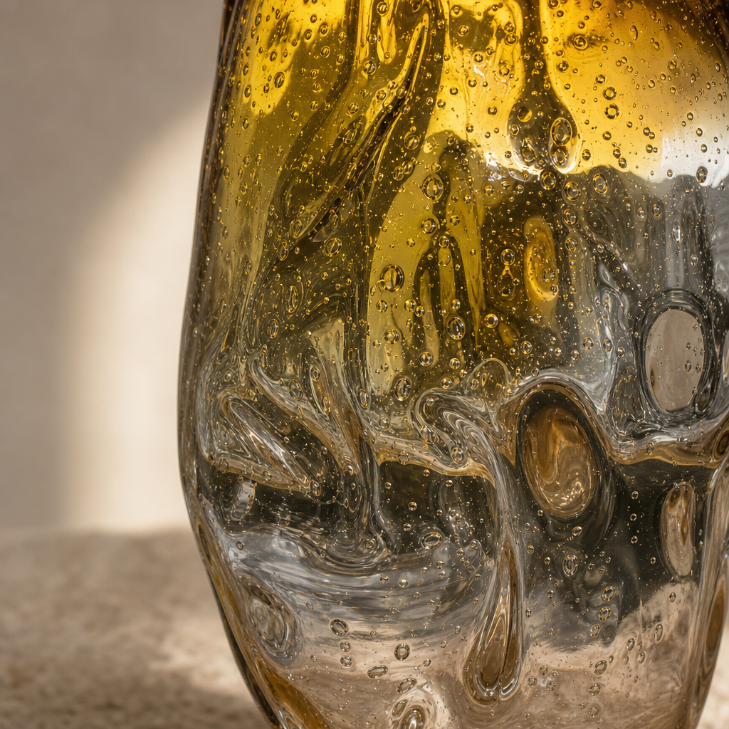 Amber Bubble Vase