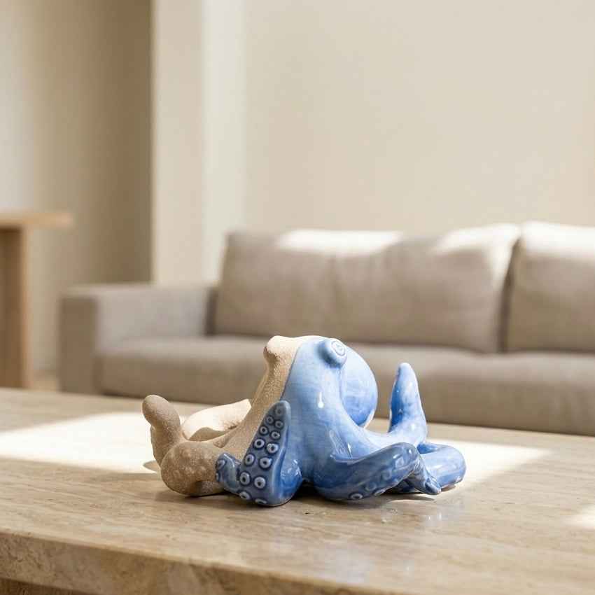 Octopus on Coral Figurine