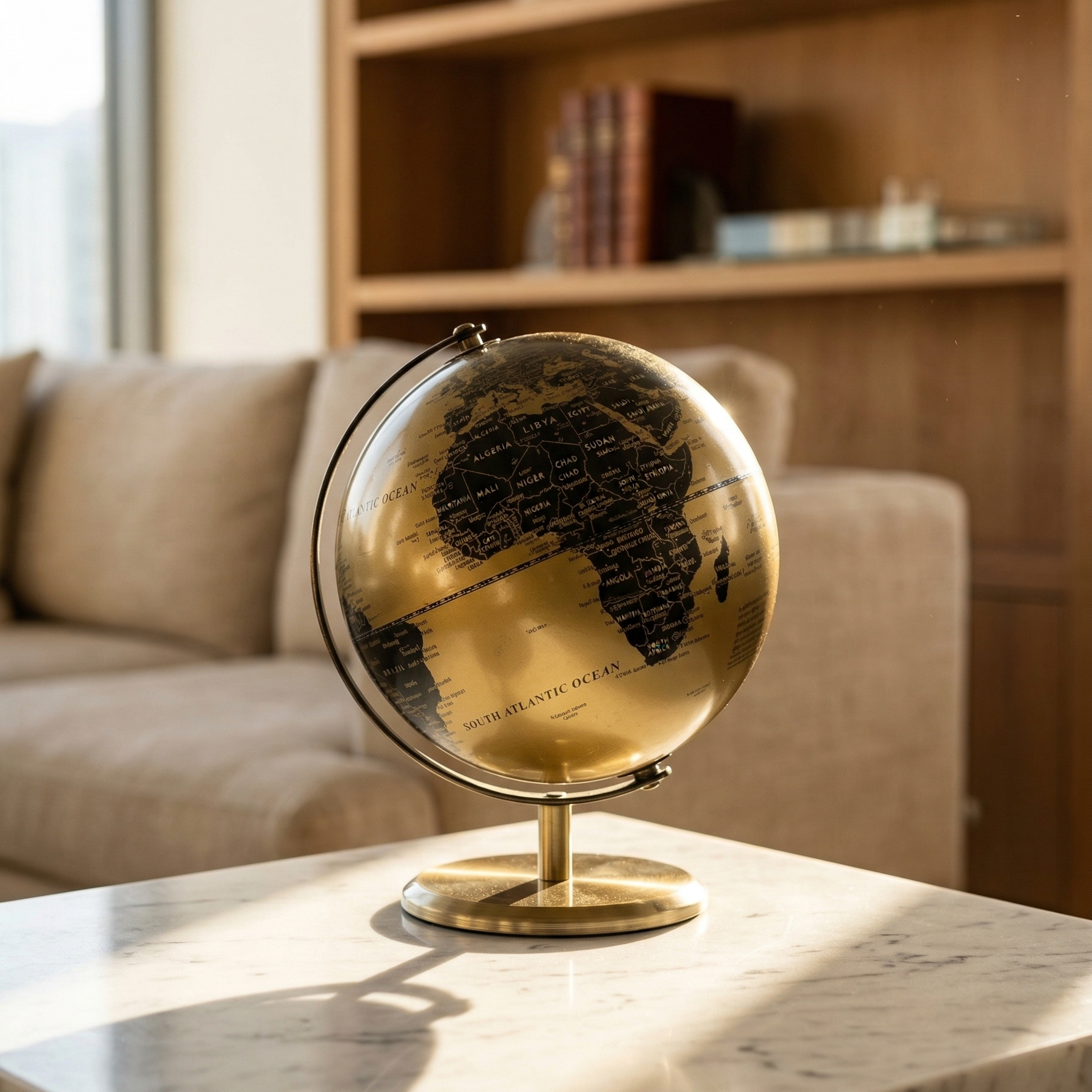 Black & Gold Decorative Globe