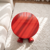 Maroon half head side table
