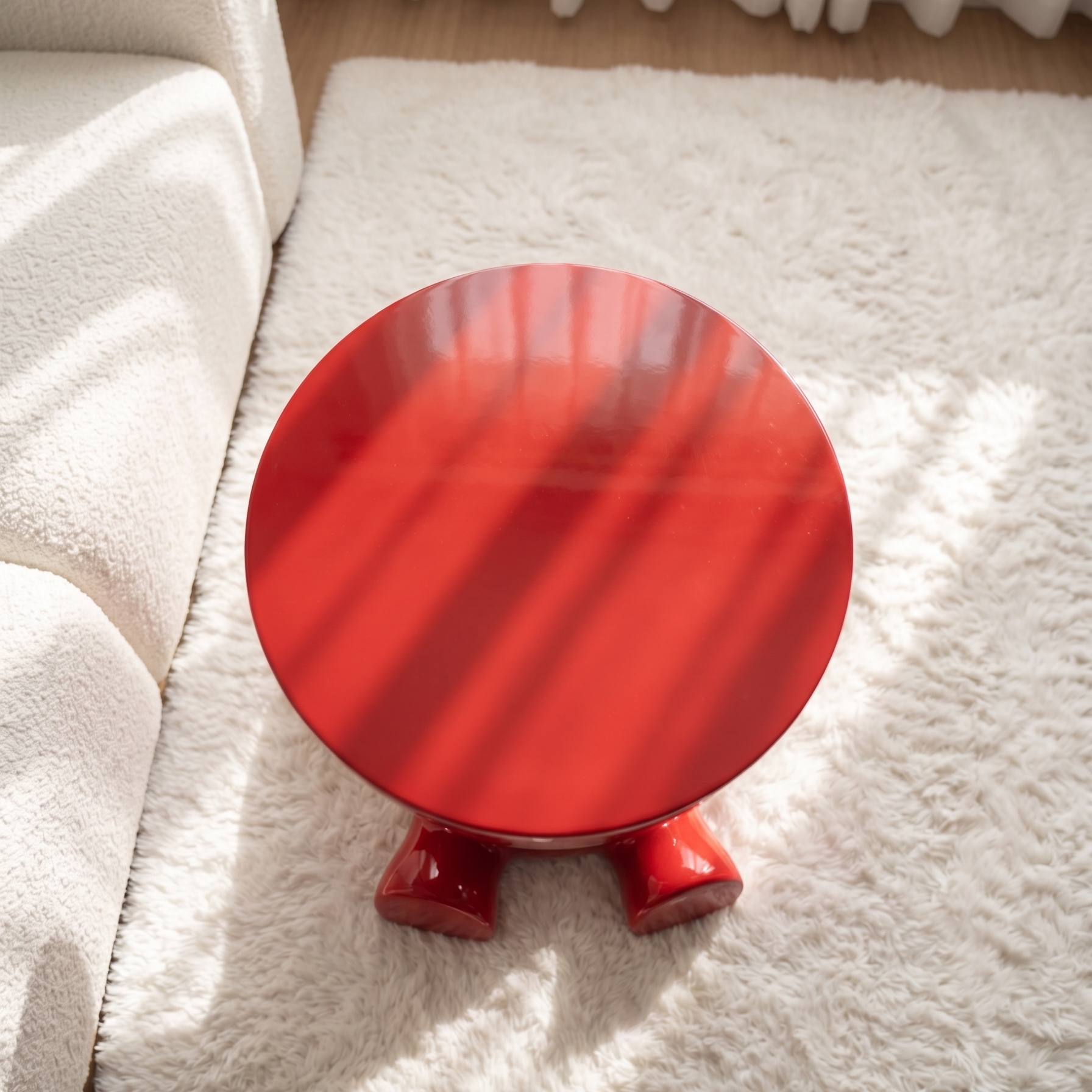 Maroon half head side table