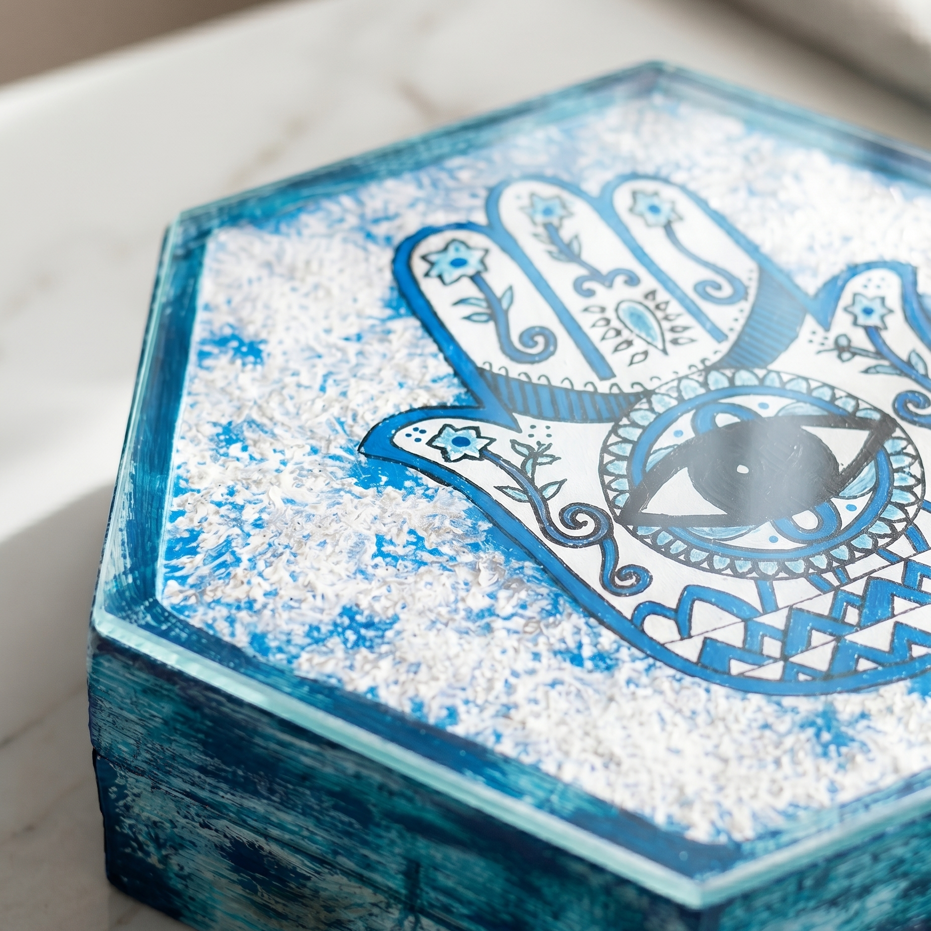 Hamsa Hexagon Box