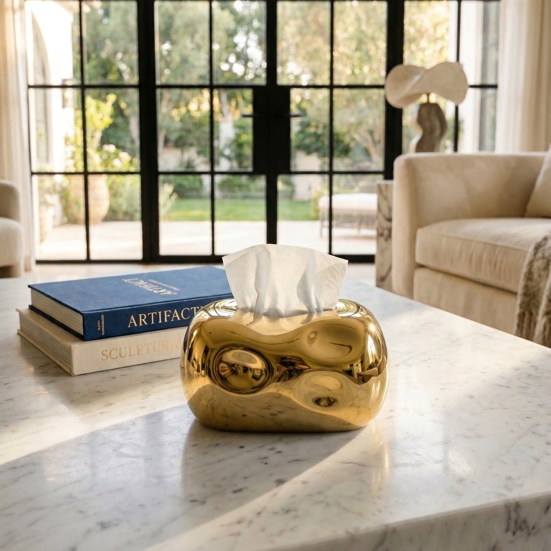 Organic Shape Ceramic Tissue Box