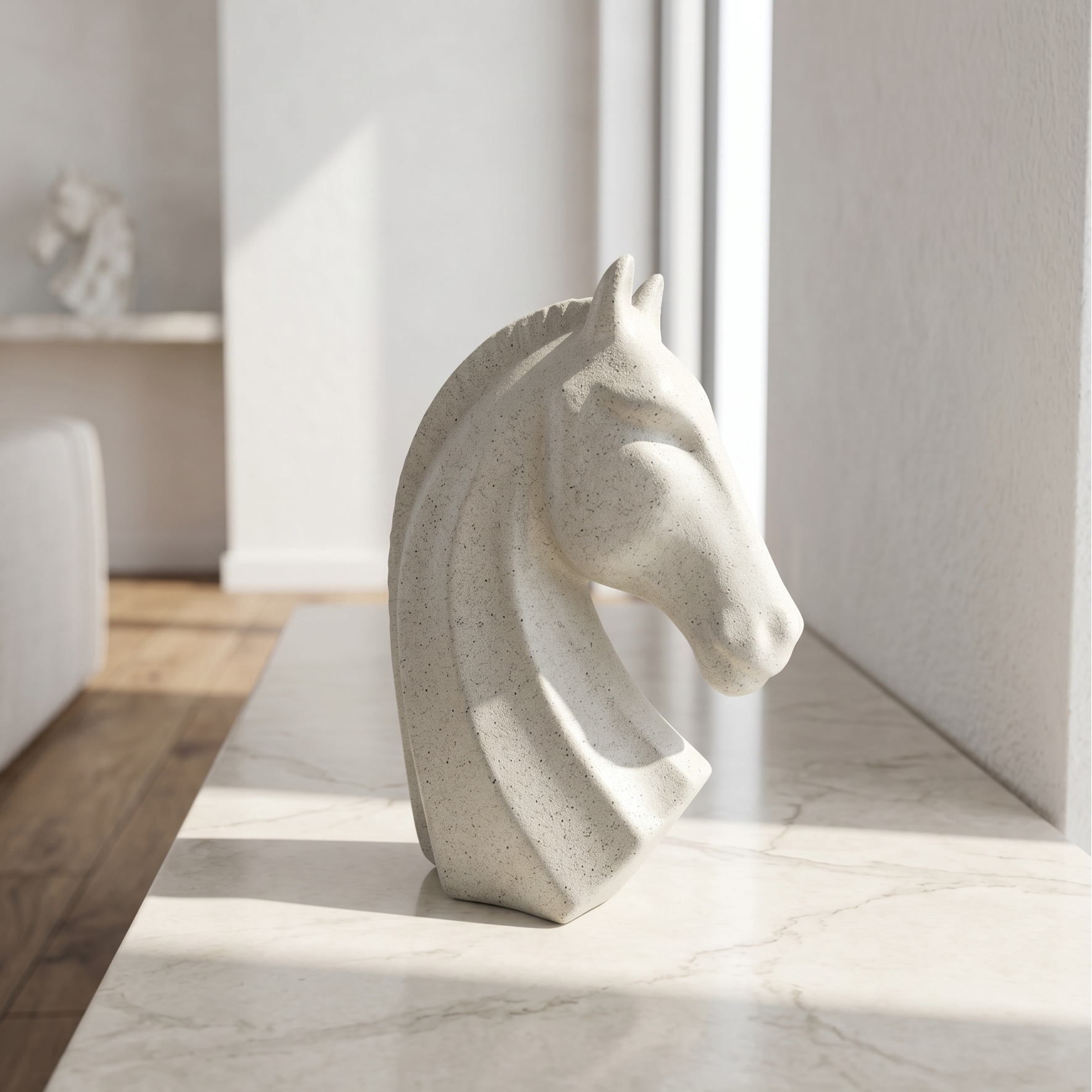 Speckled Horse Head Sculpture
