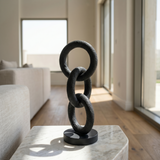 Stacked Chain Ring Sculpture
