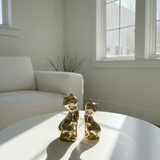 Golden Duo Cat Figurines