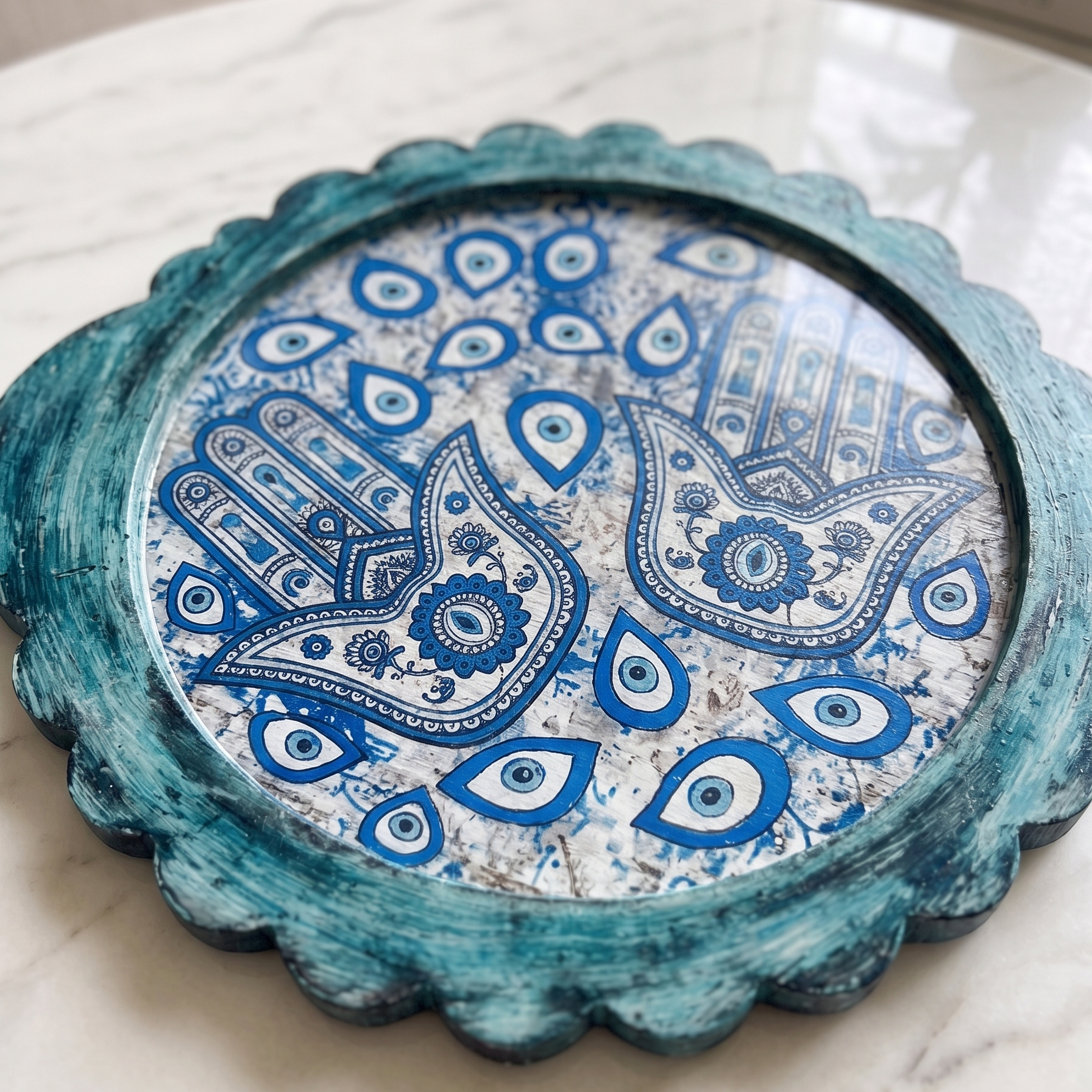 Hamsa Scallop Tray Set