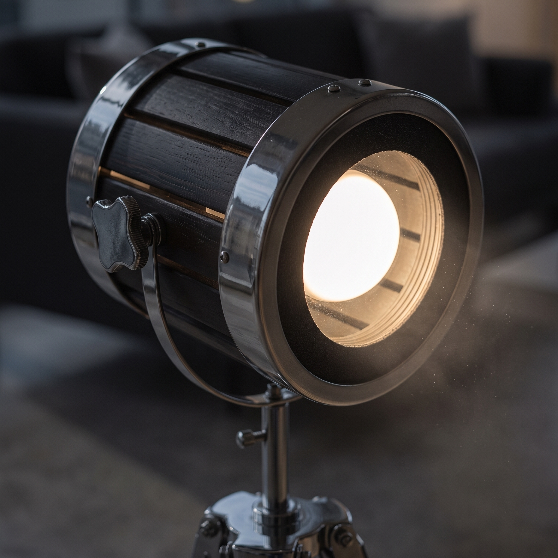 Black Studio Spotlight Floor Lamp