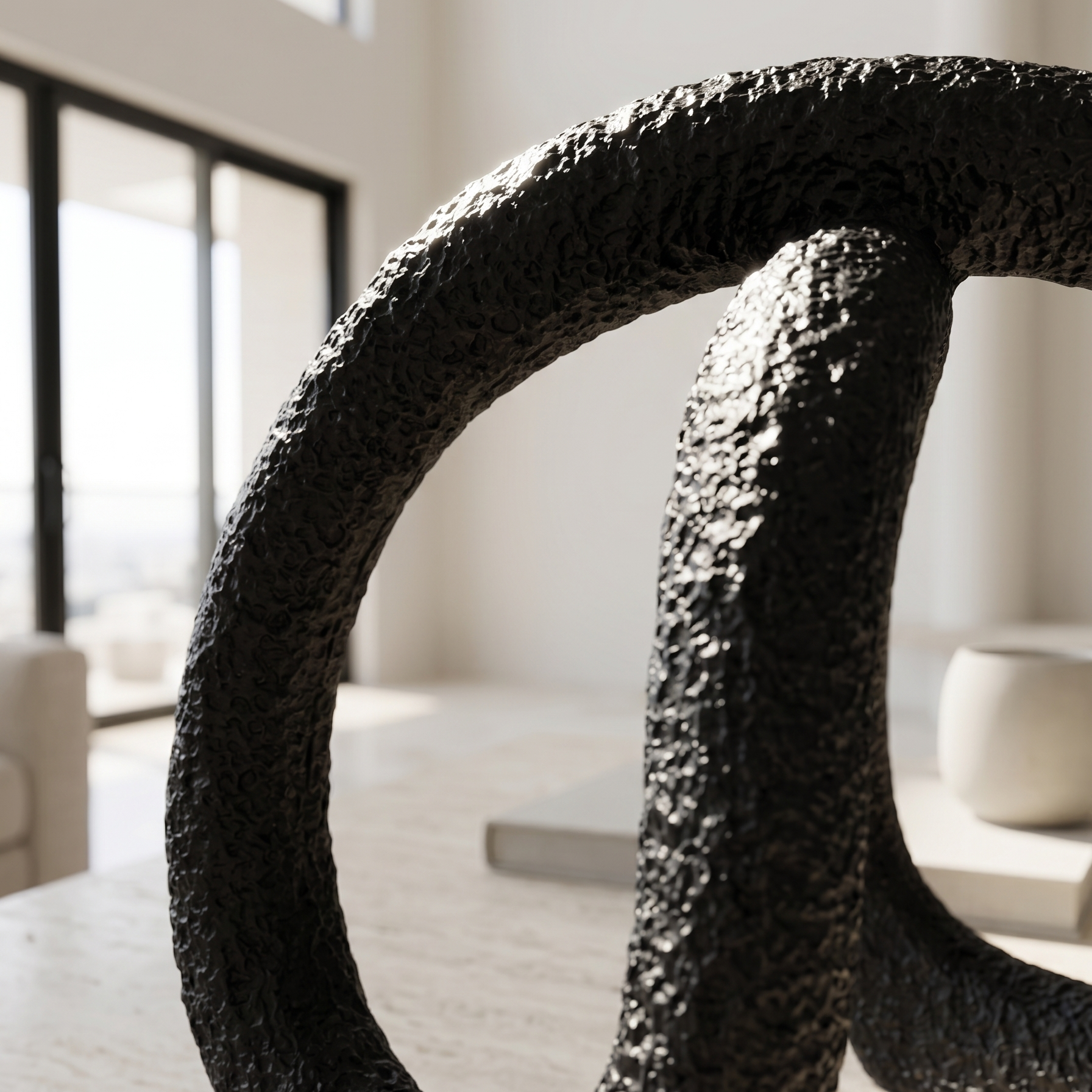 Black Double Arch Sculpture