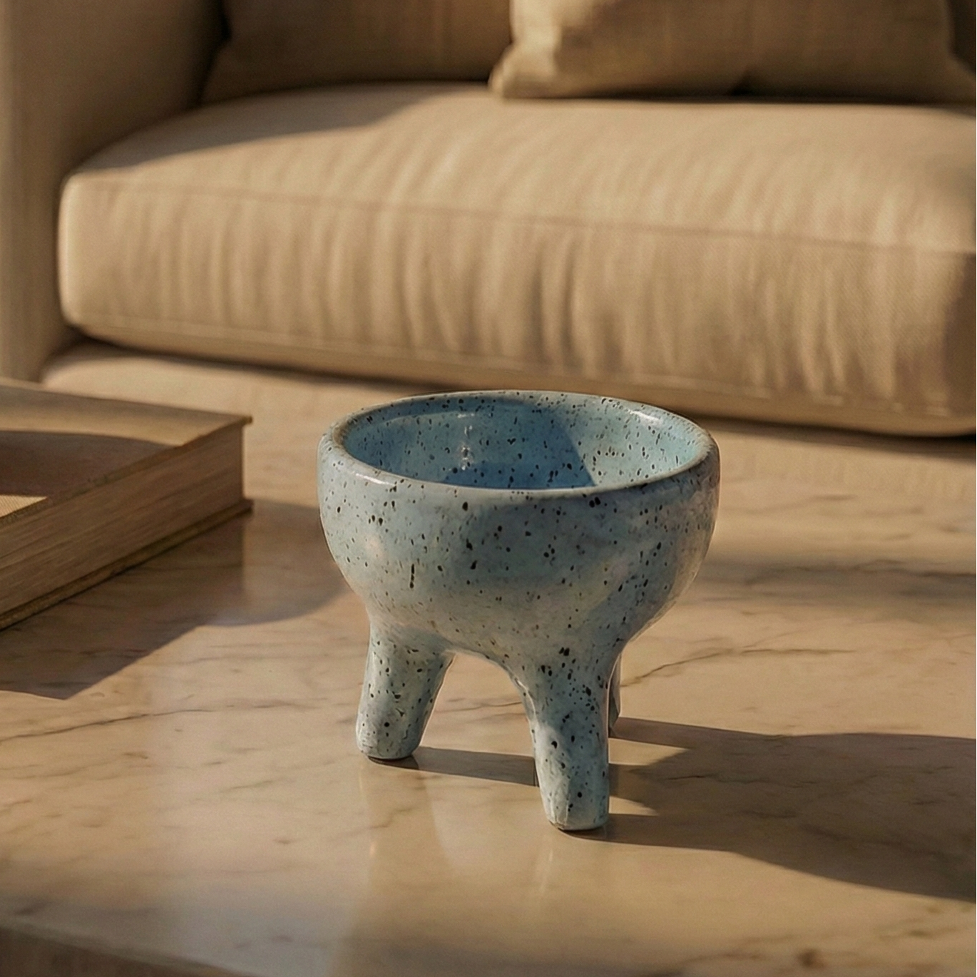 Glazed Clay Tripod Bowl - Figi Home