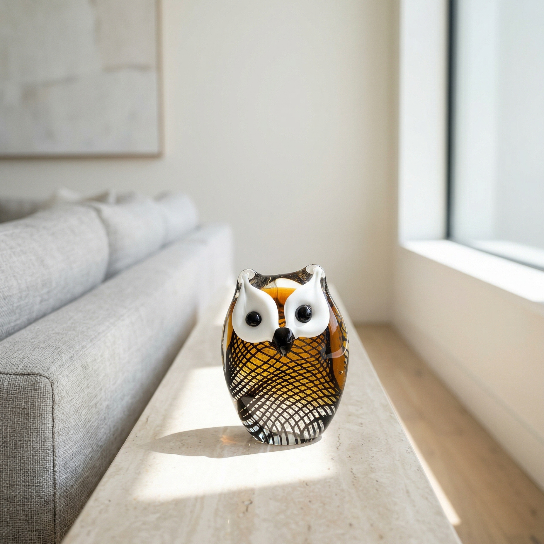 Glass Owl Figurine