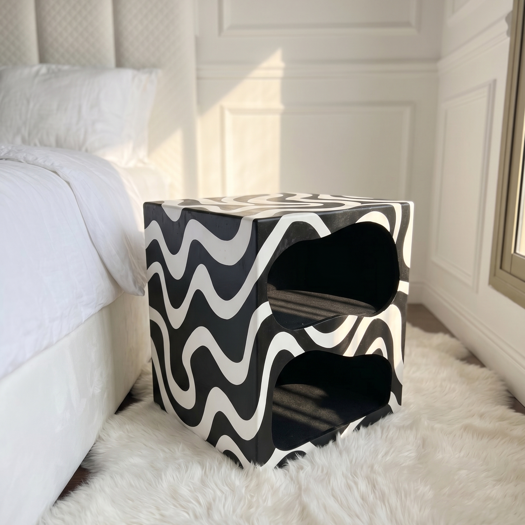 Black Liquid Side Table