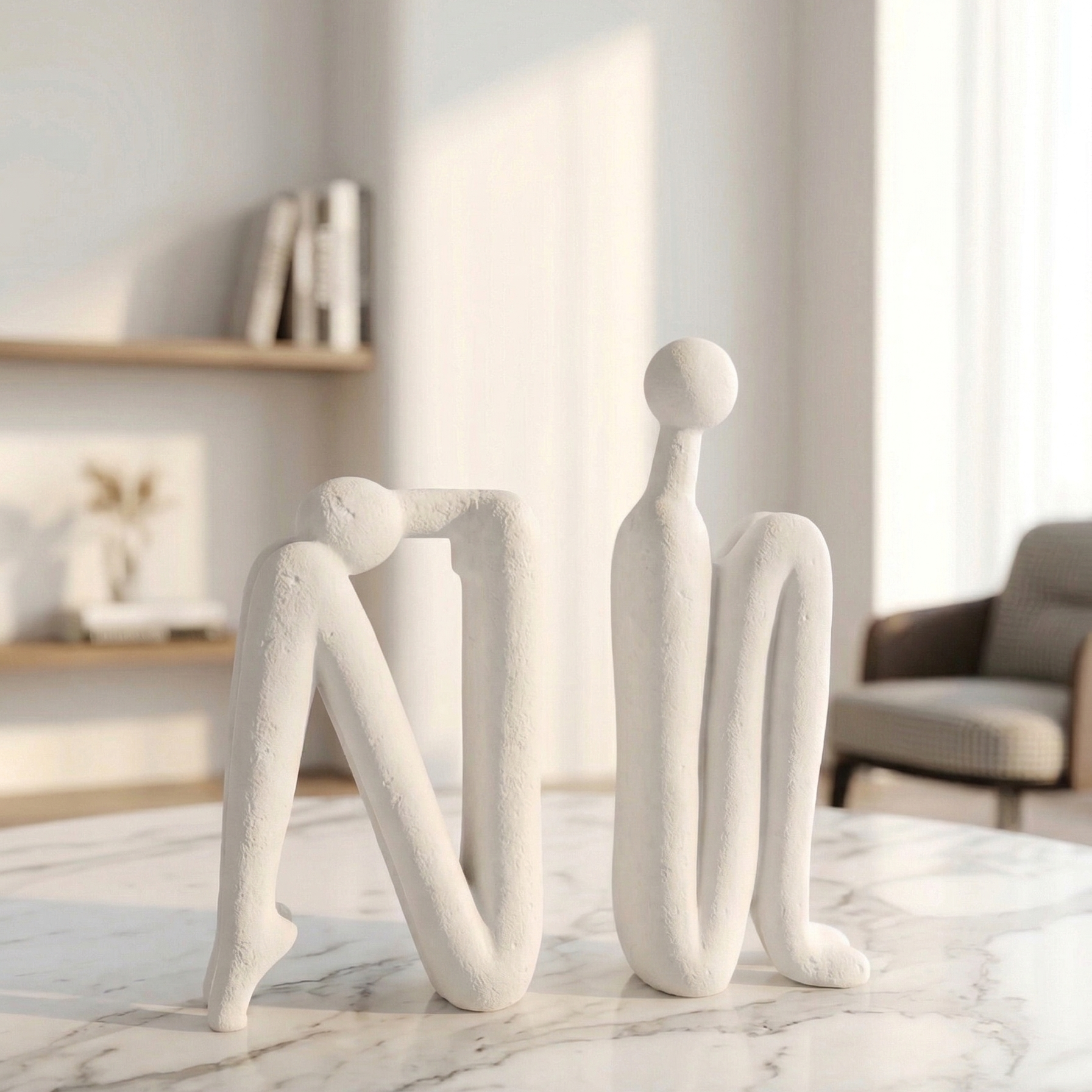 Thinker Duo Bookend Set