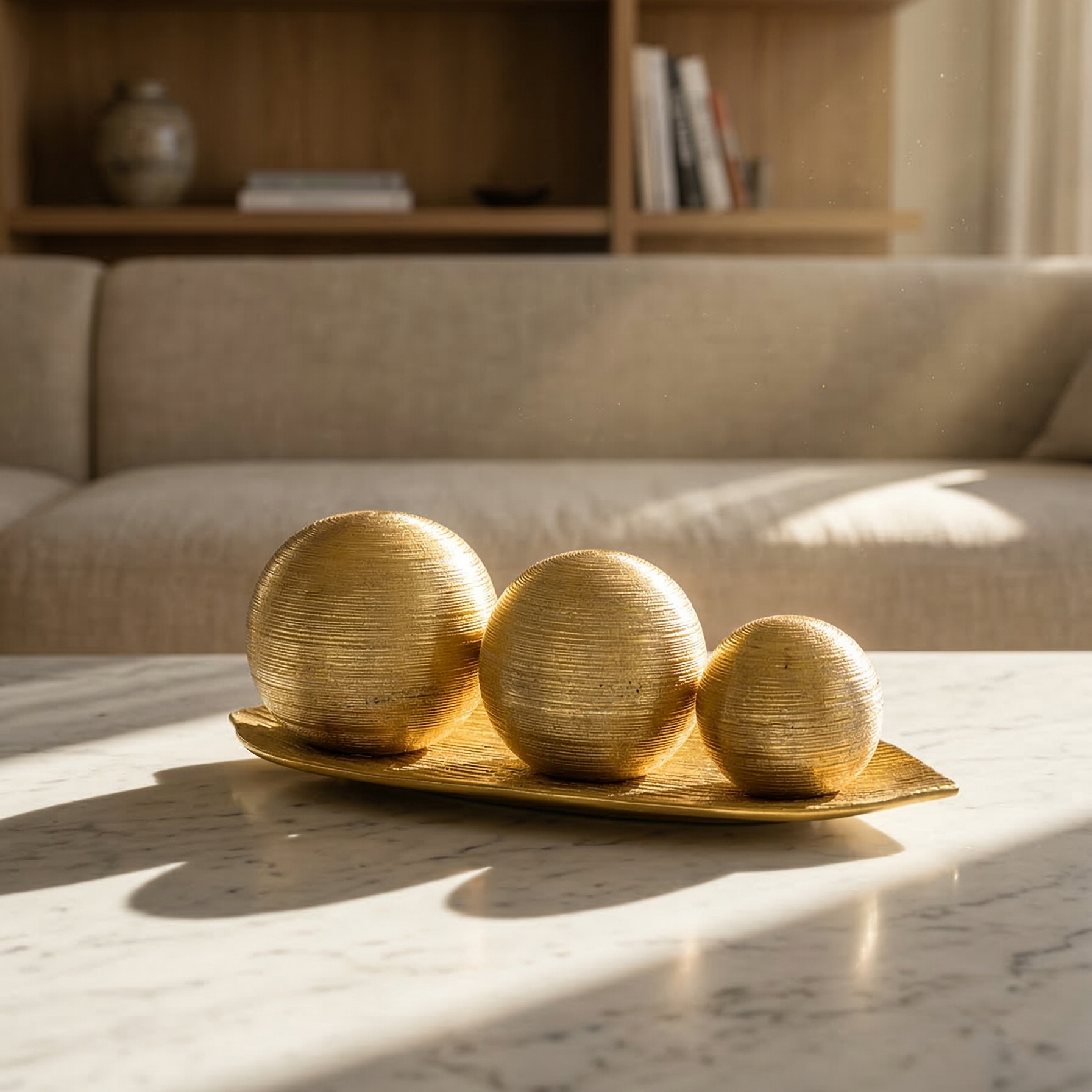 Golden Orbit Tray Set