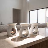 Carved Gypsum Aroma Warmer Set