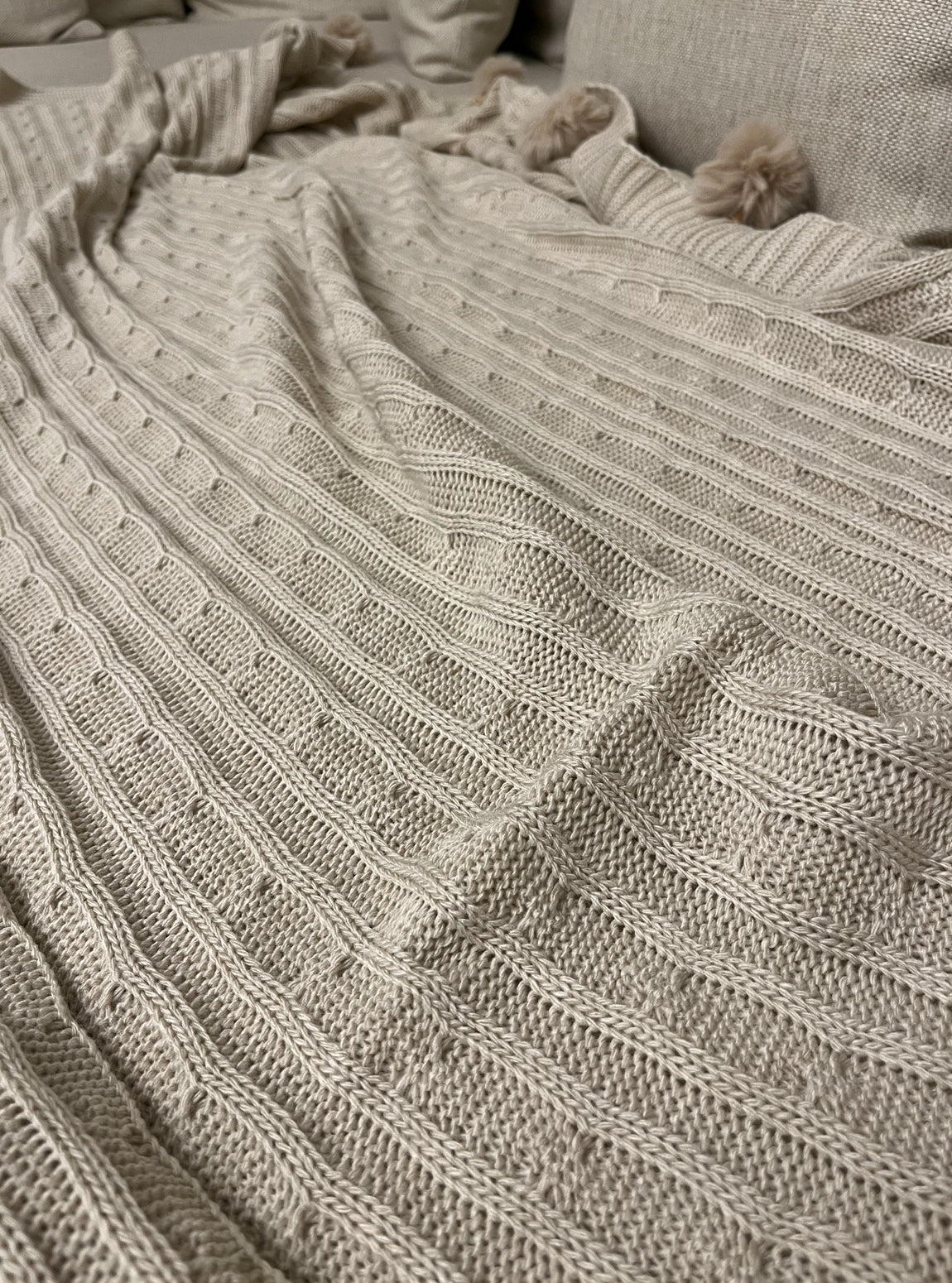Tassel Knit Throw - Figi Home