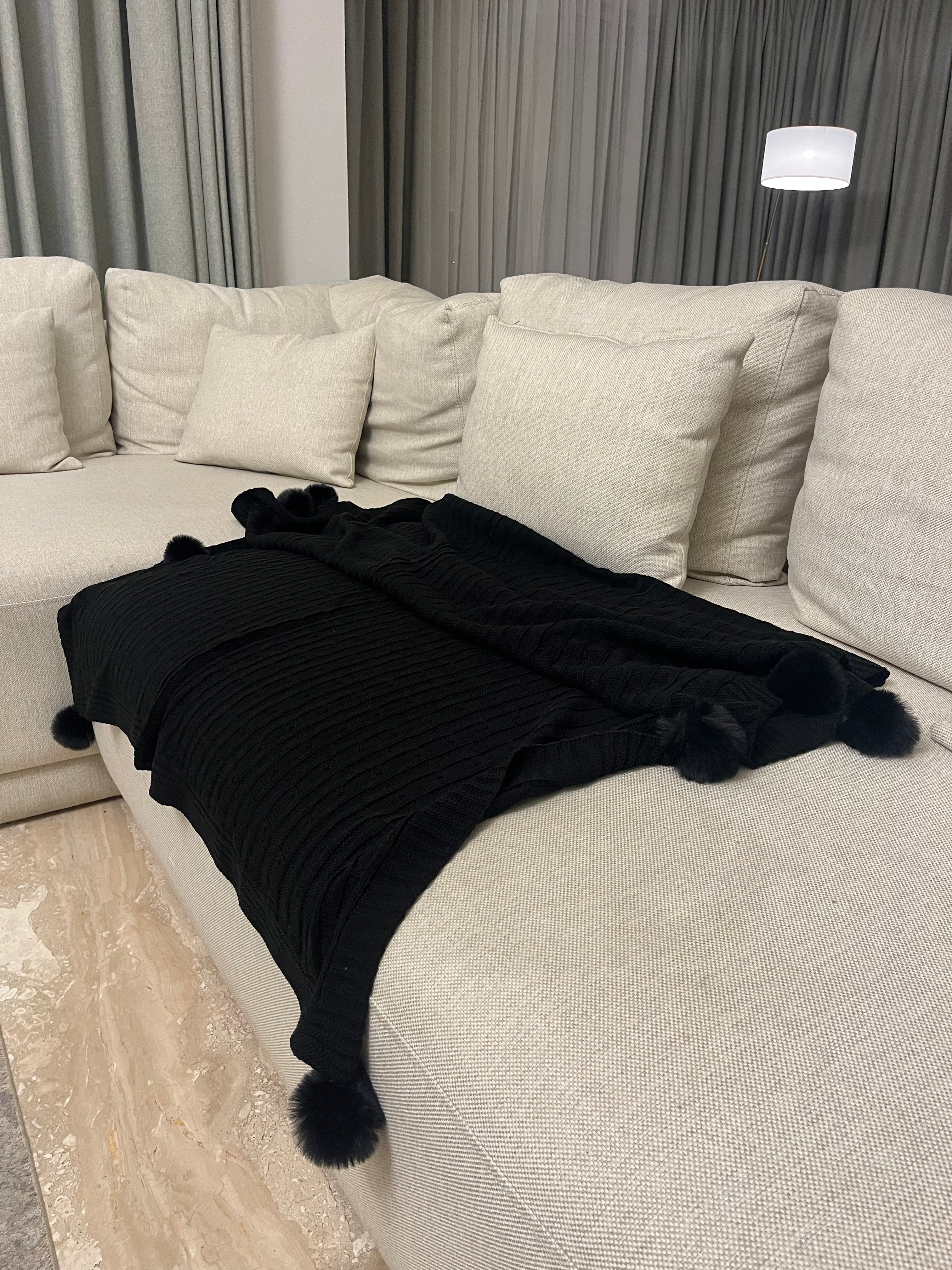 Tassel Knit Throw - Figi Home