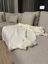 Tassel Knit Throw - Figi Home