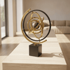 Abstract Gold Sphere Sculpture - Figi Home