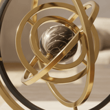Abstract Gold Sphere Sculpture - Figi Home