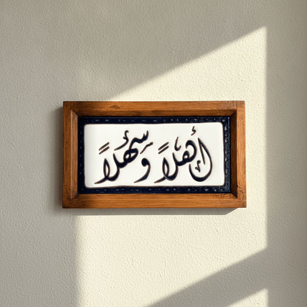 أهلاً وسهلاً-Tile Navy - Figi Home