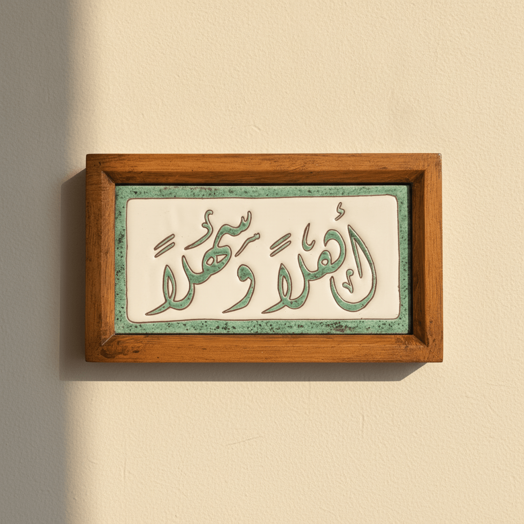 أهلاً وسهلاً-Tile Teal - Figi Home