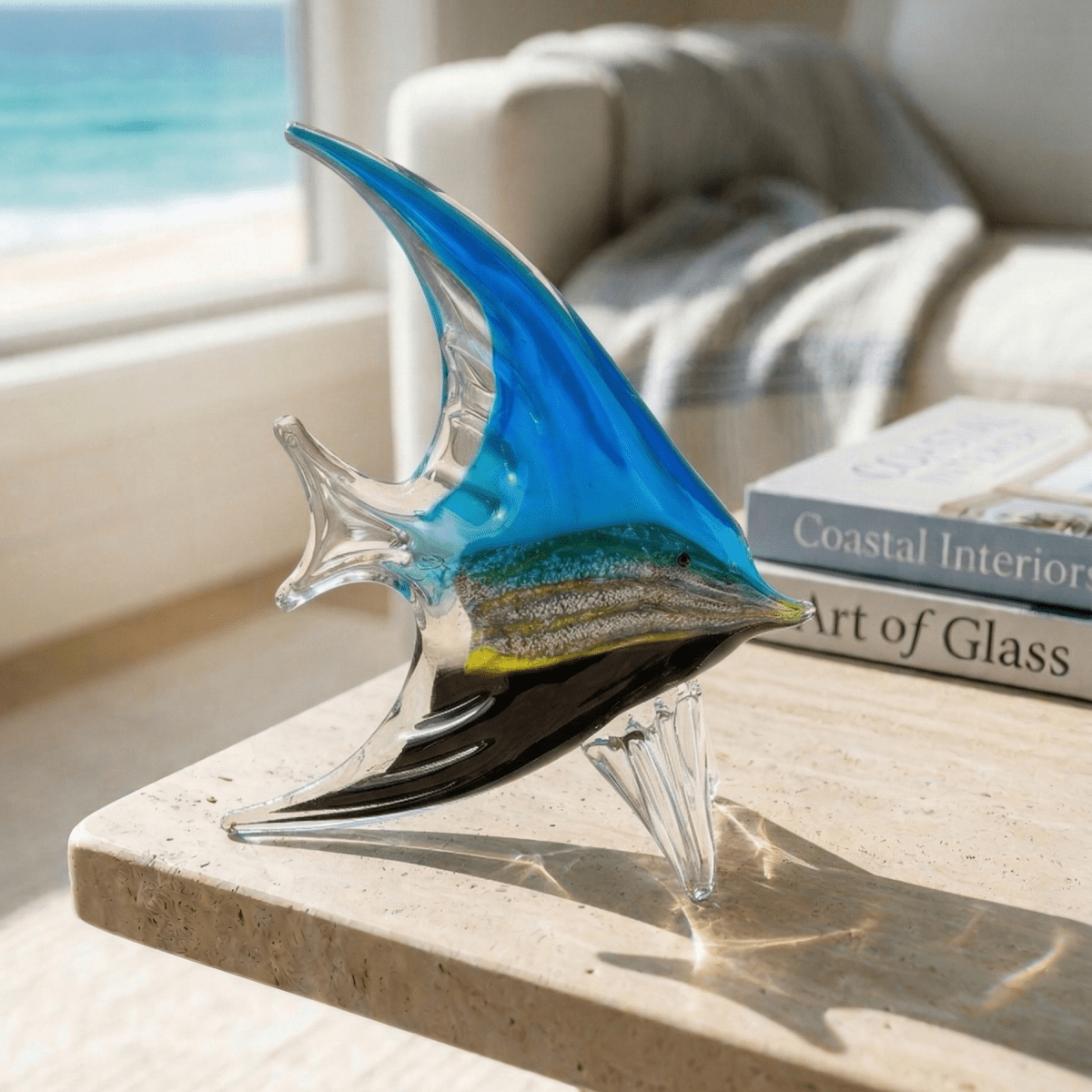 Angelfish Glass Sculpture - Figi Home