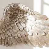 Antique Silver Angel Wings Wall Decor - Figi Home