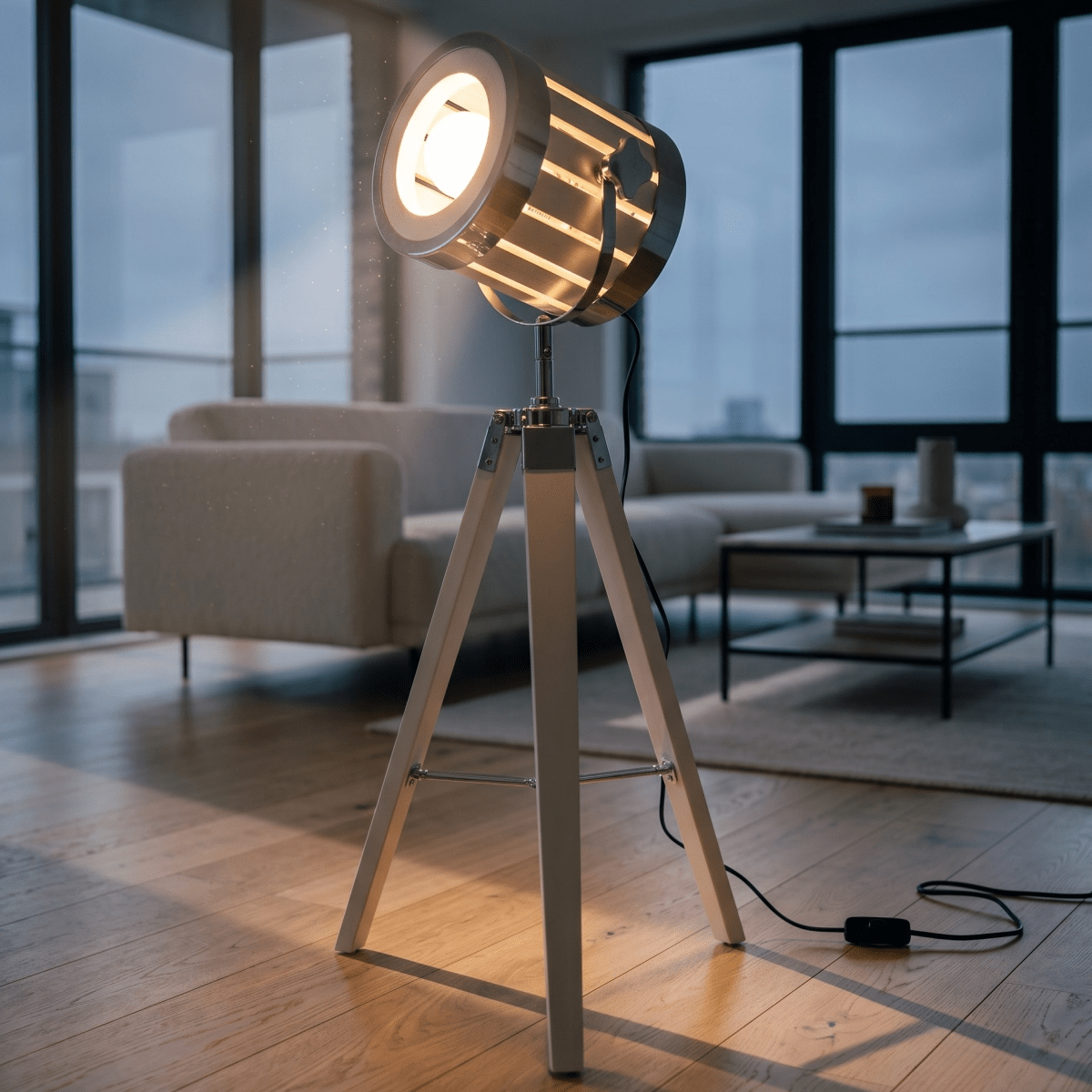 Big White Spotlight Lamp - Figi Home