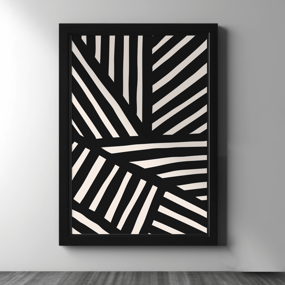 Black & Cream Abstract Line Art – Set of 2 - Figi Home
