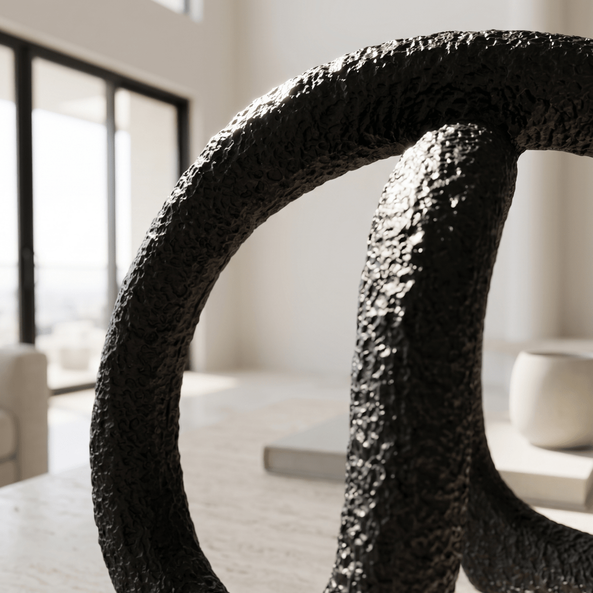 Black Double Arch Sculpture - Figi Home