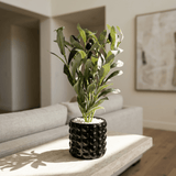 Black Mini Olive Branch Pot - Figi Home