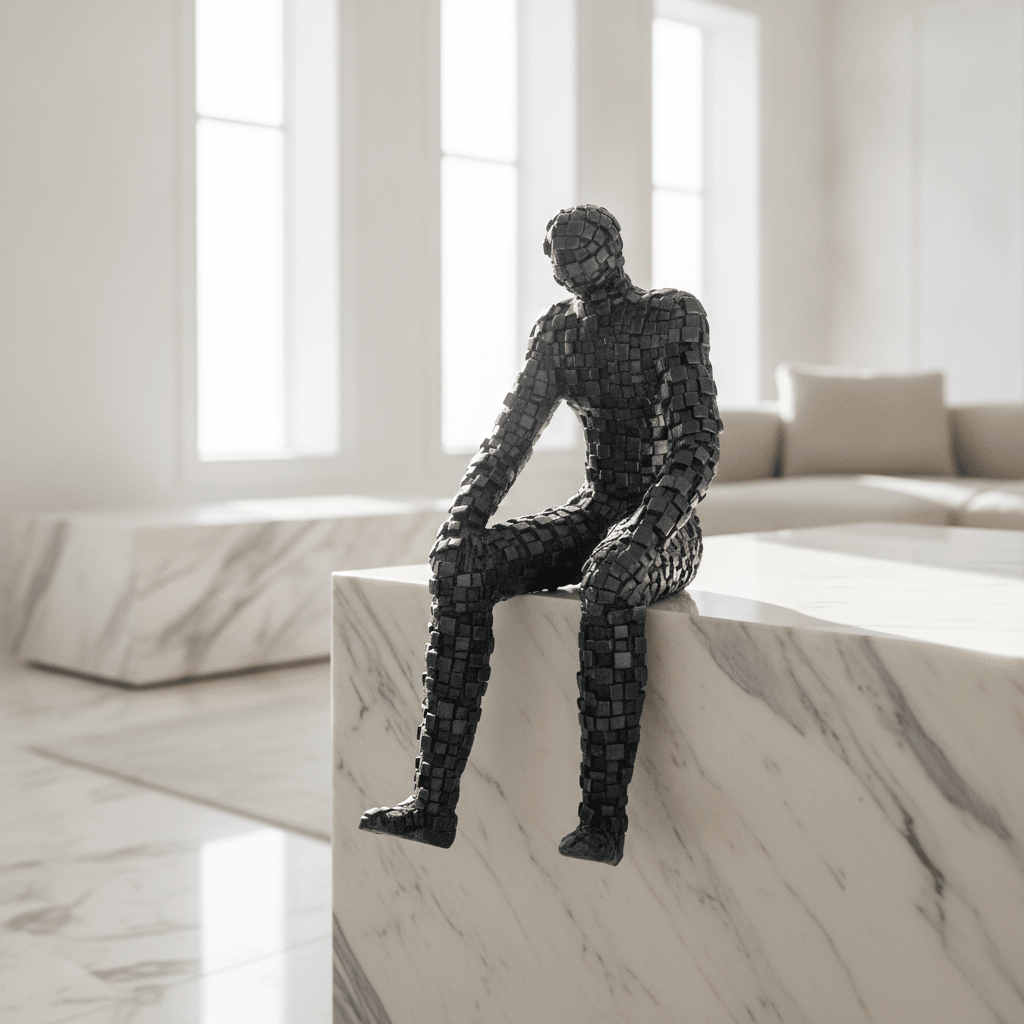 Black Modular Figure Sculpture - Figi Home