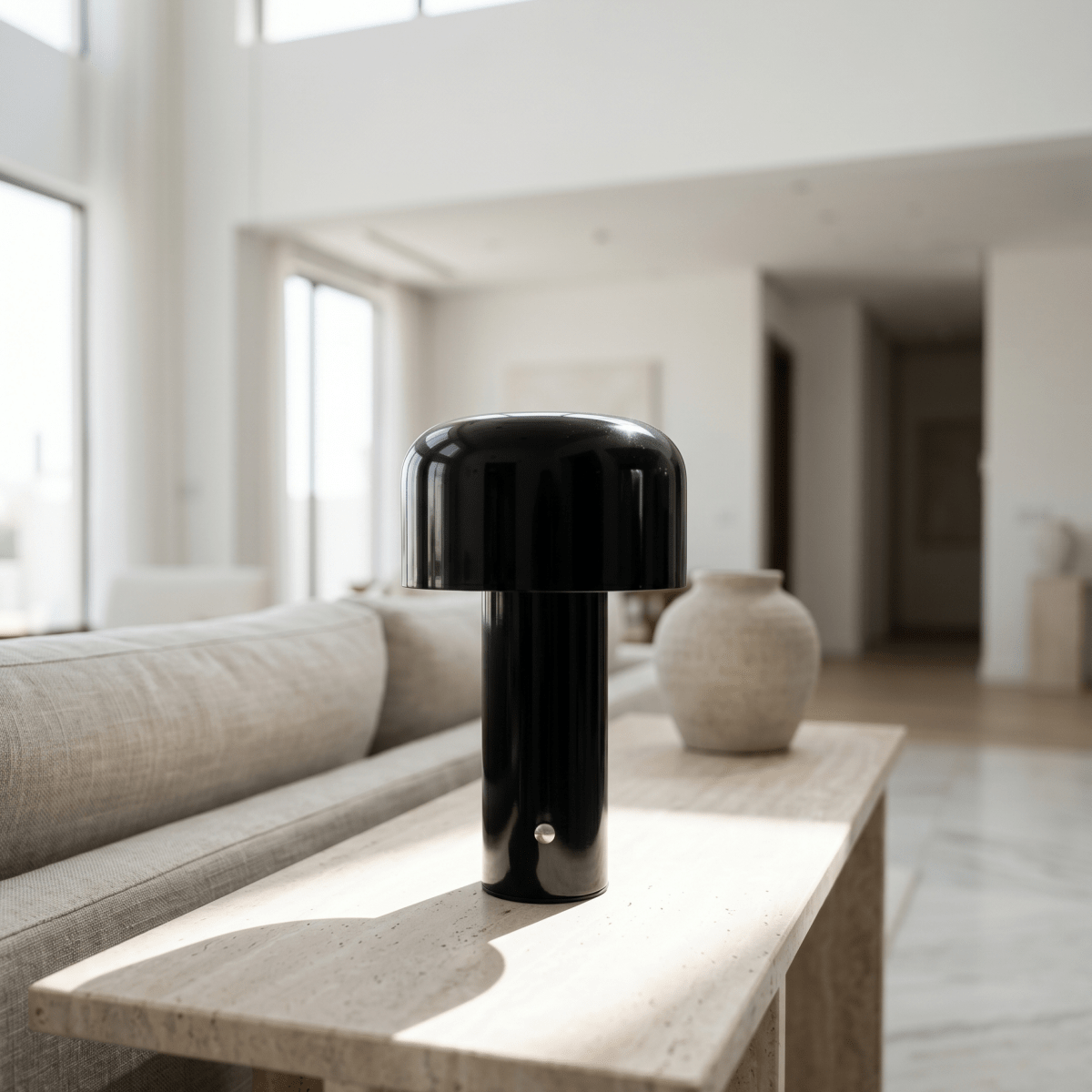 Black Mushroom Table Lamp - Figi Home
