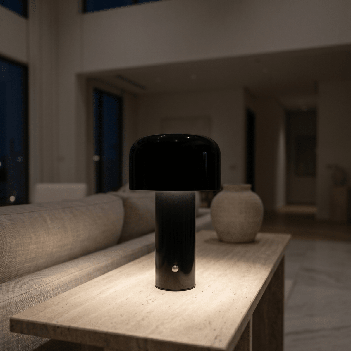 Black Mushroom Table Lamp - Figi Home