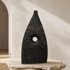 Black Textured Hole Vase - Figi Home