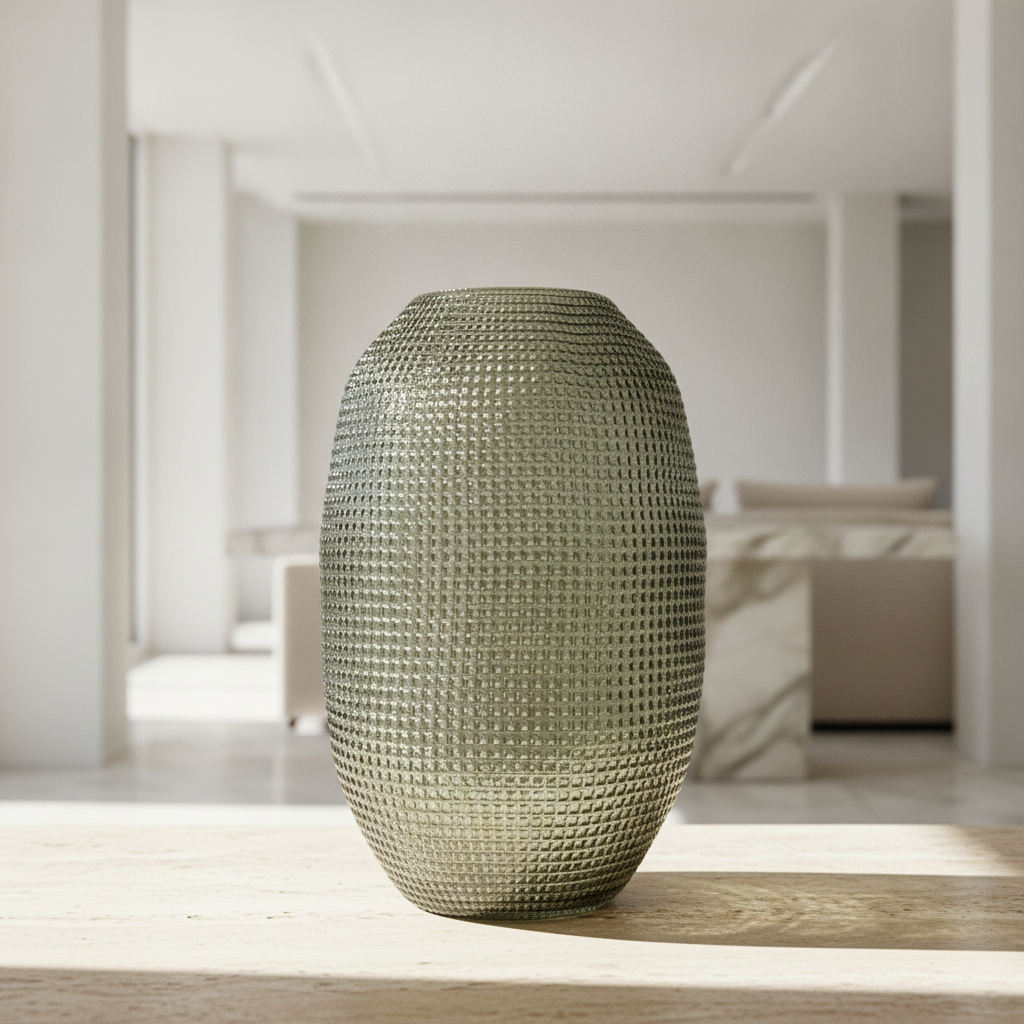 Textured Glass Vase