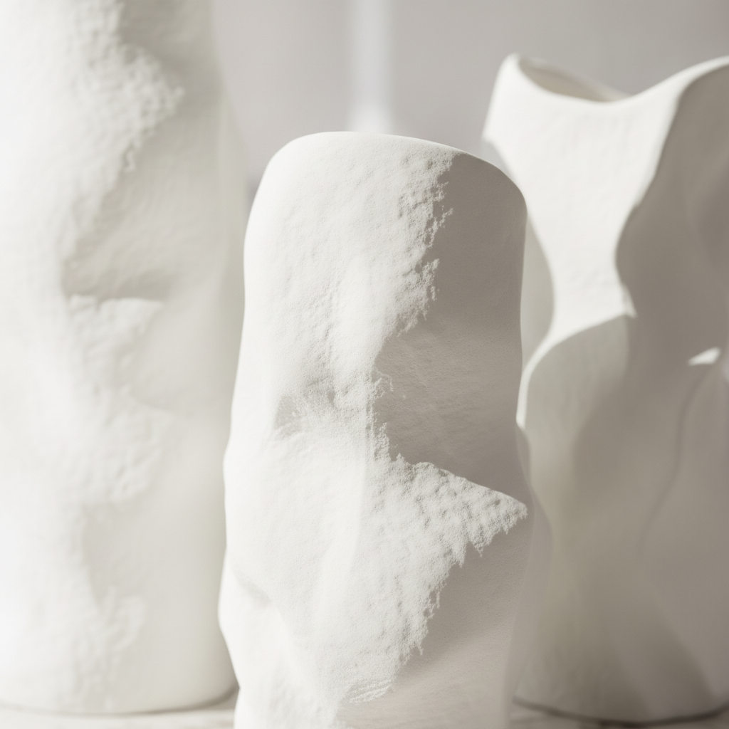 Set of 3 Organic Wavey Vases