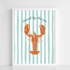 Coastal Lobster Print - Figi Home