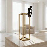 Contemplative Figure on Gold Stand - Figi Home