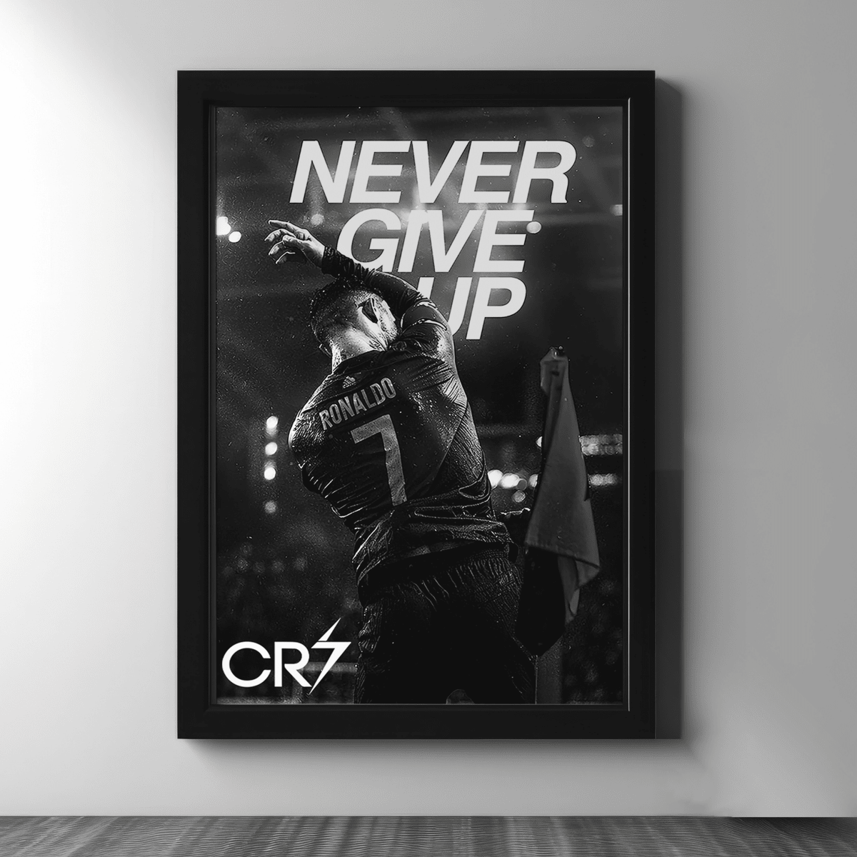 CR7 — Never Give Up Poster Frame - Figi Home
