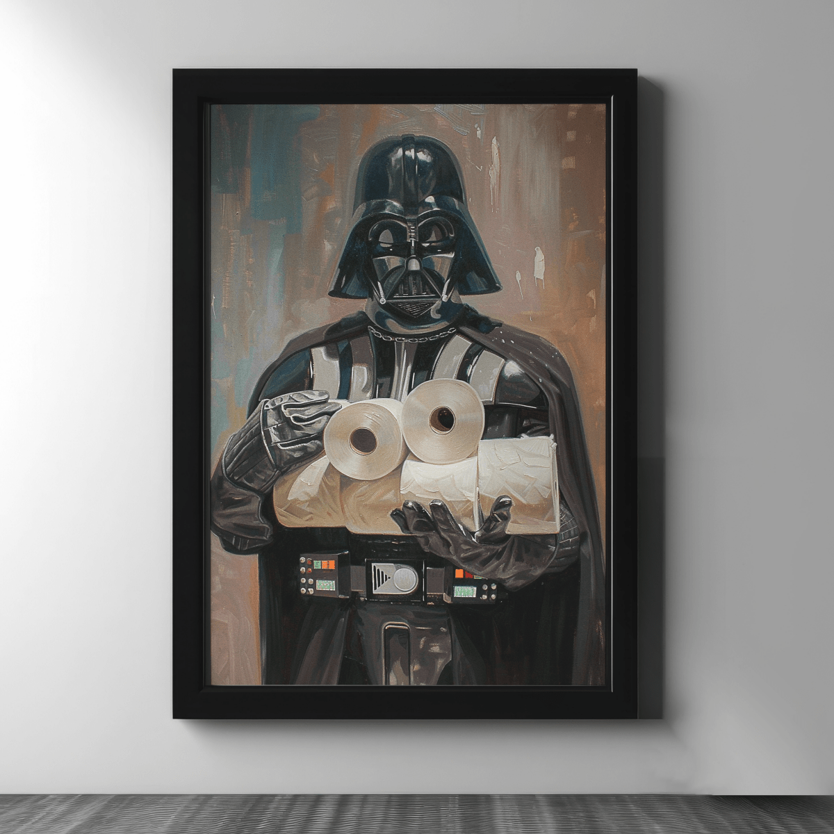 Darth Vader Holding Toilet Paper - Figi Home