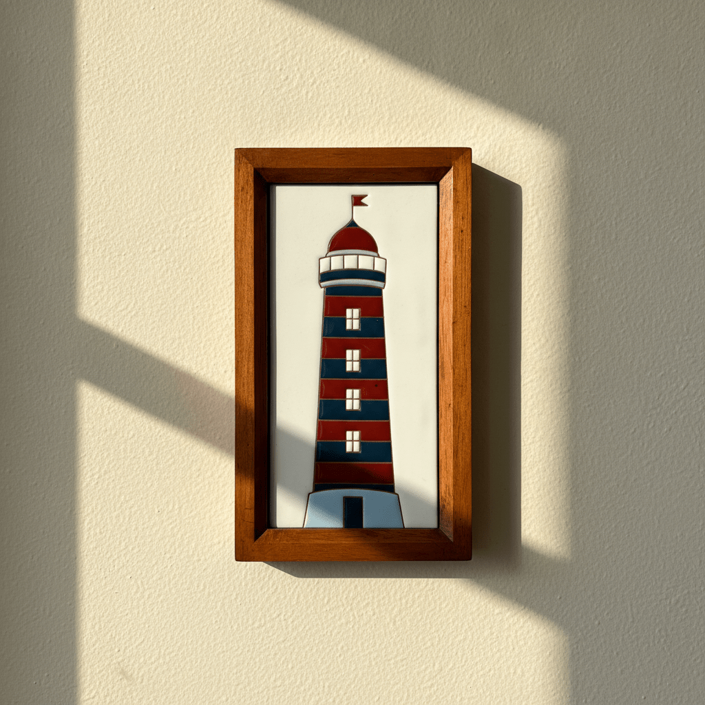 Framed Lighthouse Tile - Figi Home